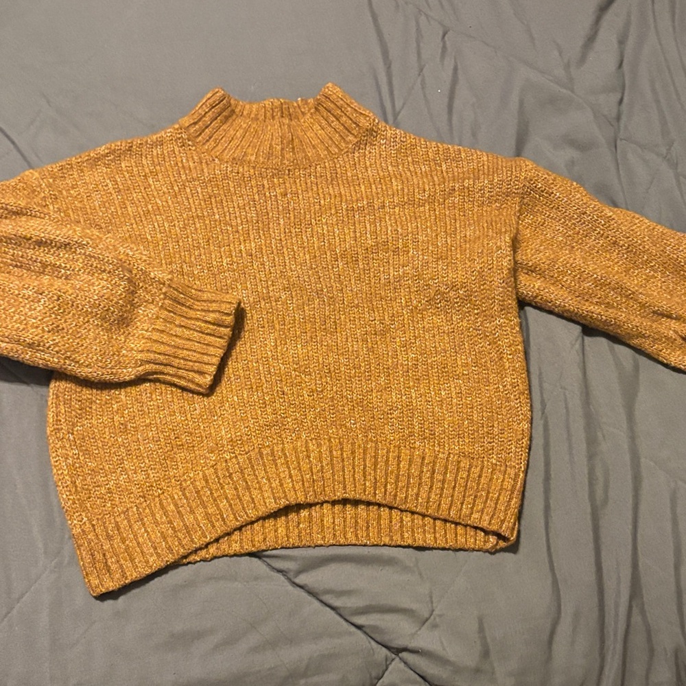 Girls Cozy Brown Knit Sweater